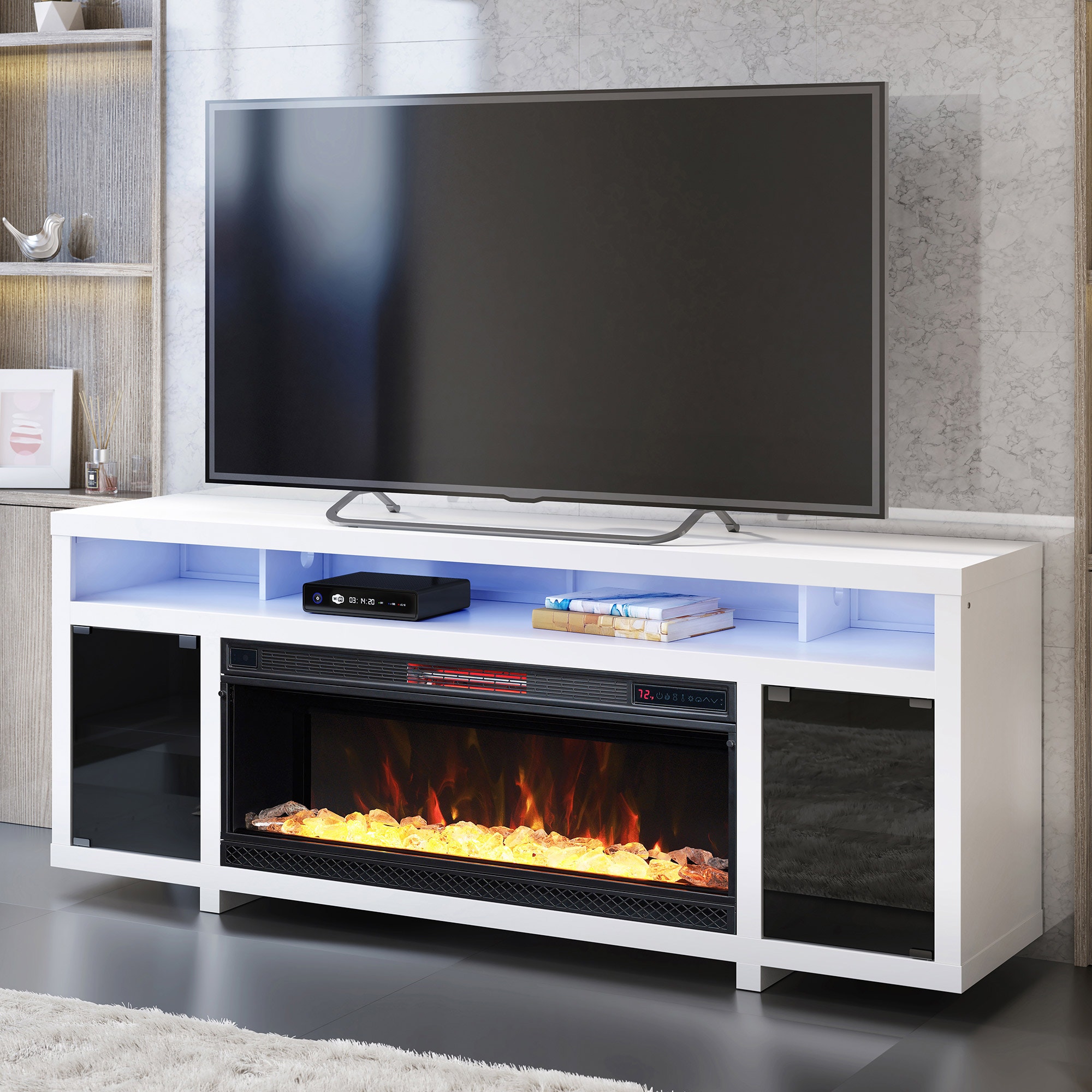 Tresanti Bennett LED TV Console with ClassicFlame Electric