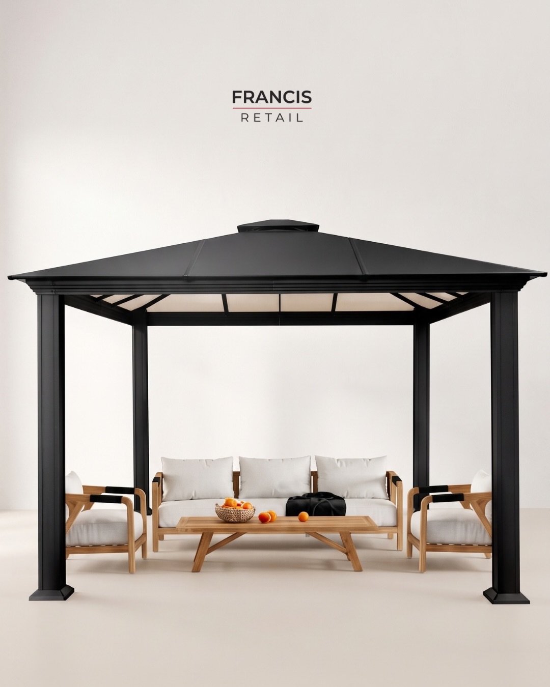 PARAGON SANTA MONICA 12 FT X 12 FT ALUMINUM GAZEBO — ONLY $1,199.99! 🌿

A yard with no real hangout
