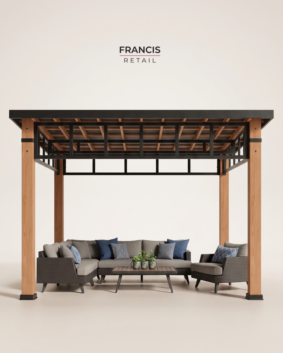 YARDISTRY 12’ X 14’ CONTEMPORARY GAZEBO — ONLY $1,764.99! ☀️

Picture Saturday afternoon under a roo
