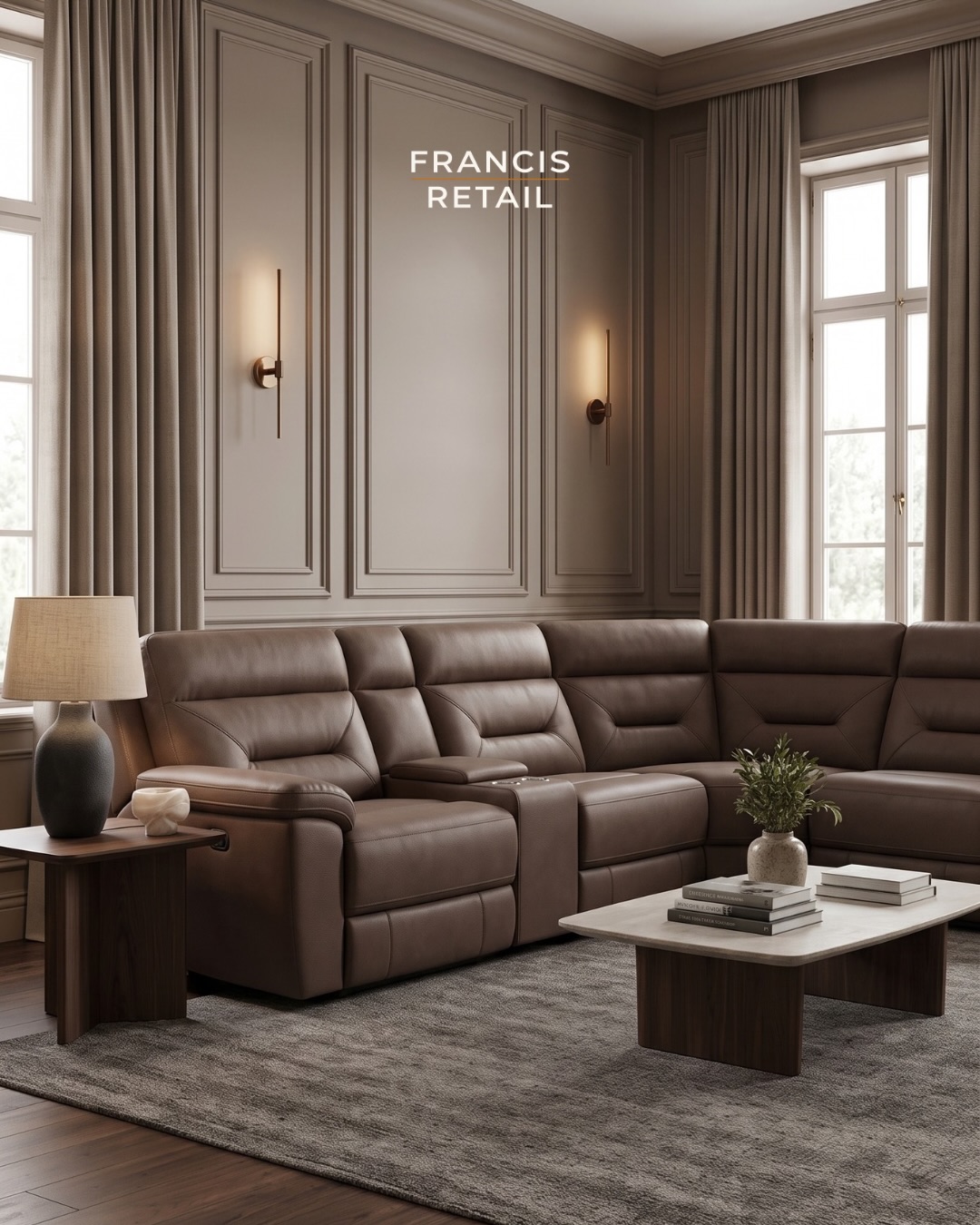 This is the sectional where nobody wants to get up to answer the door.

The Fletcher Fabric Manual R