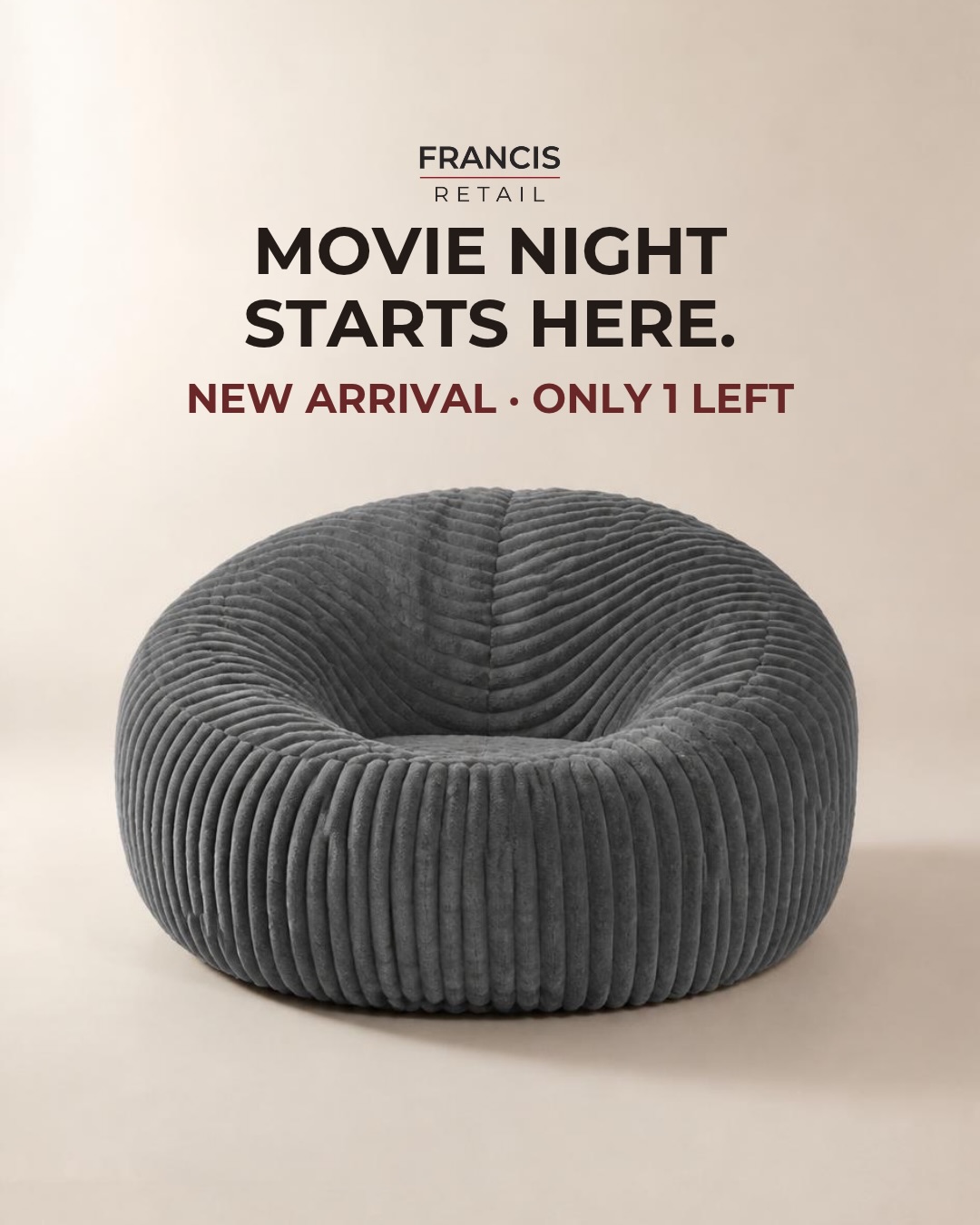 MOVIE NIGHT STARTS HERE — JUMBO LOUNGER FOR JUST $84.99! 🔥

Your new favorite spot for movie nights