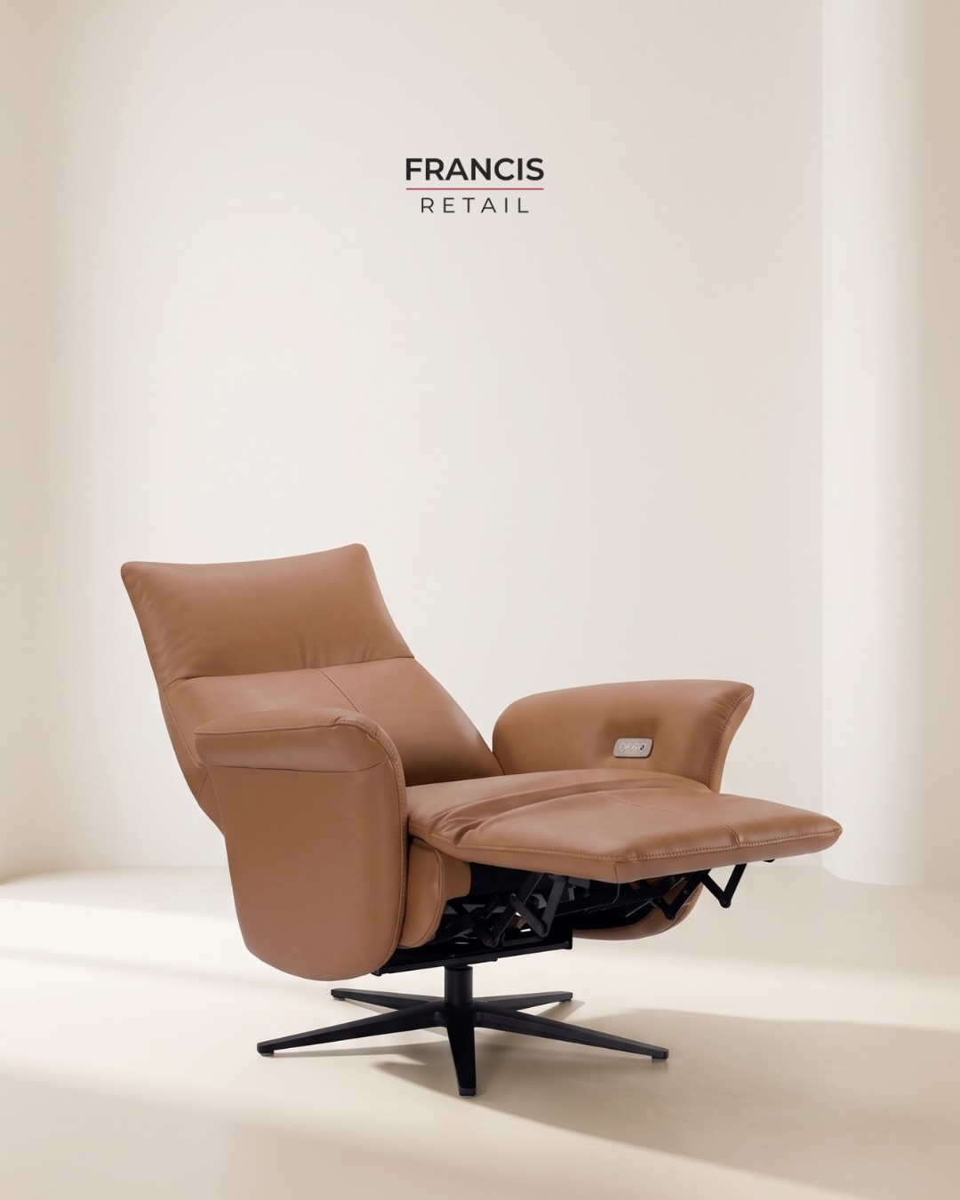 POMEGO FULL GRAIN LEATHER POWER RECLINER IN ORANGE/BLACK — ONLY $999.99! 🛋️

Orange leather. Black 